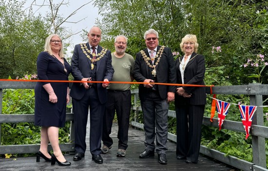 Mayors team up to open Sutton Coldfield boardwalk